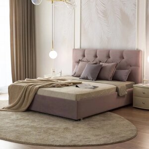Кровать «Монблан» без ПМ, 140200 см, премиум велюр, цвет пыльная сирень