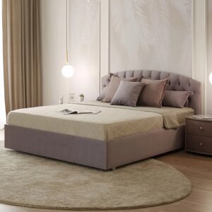 Кровать «Пальмира» без ПМ, 150190 см, встроенное основание, велюр, цвет velutto 11
