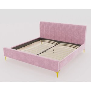 Кровать Рошаль с орт. основанием 1600х2000 Розовый Велюр