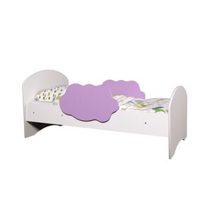 Кровать с бортиками «Тучка», 1400600 мм, цвет белый / фиолетовый