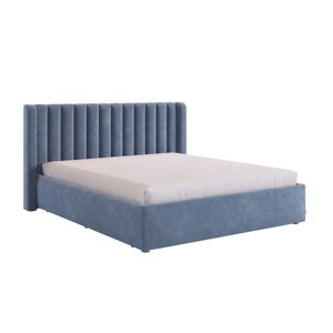 Кровать с основанием Ева 160х200 см, топаз (велюр)