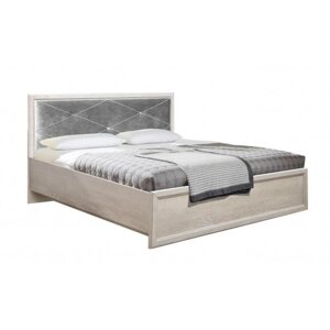 Кровать с ПМ «Сохо», 160200 см, цвет бетон пайн белый / бетон пайн патина