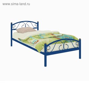 Кровать «Вероника Мини Плюс», 900 1900 мм, металл, цвет синий