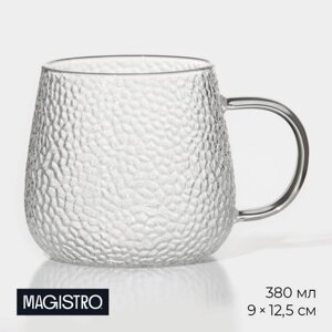 Кружка стеклянная Magistro «Сара», 380 мл, 912,5 см