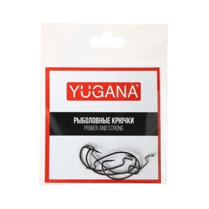 Крючки офсетные YUGANA Wide range worm,6, 5 шт.