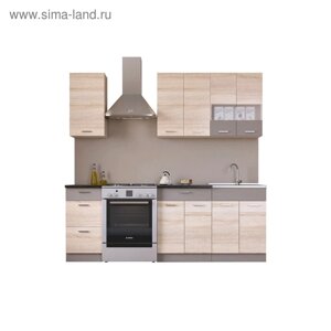 Кухня «Николь» со столешницей, размер 1.6 м, материал ЛДСП, цвет сонома / латте