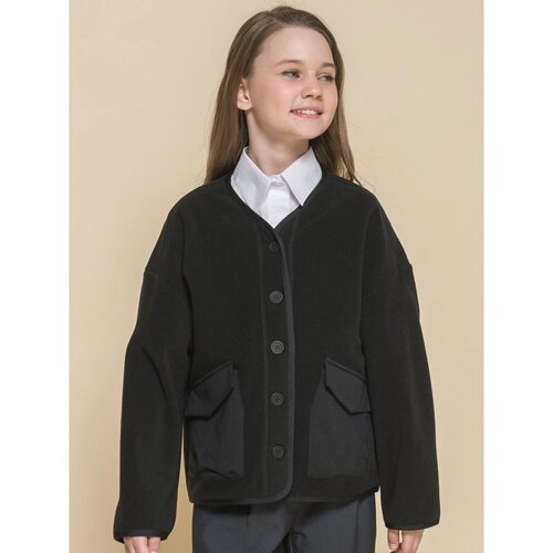 Куртка для девочек, рост 116 см, цвет чёрный