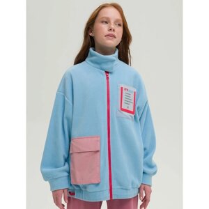 Куртка для девочек, рост 140 см, цвет голубой