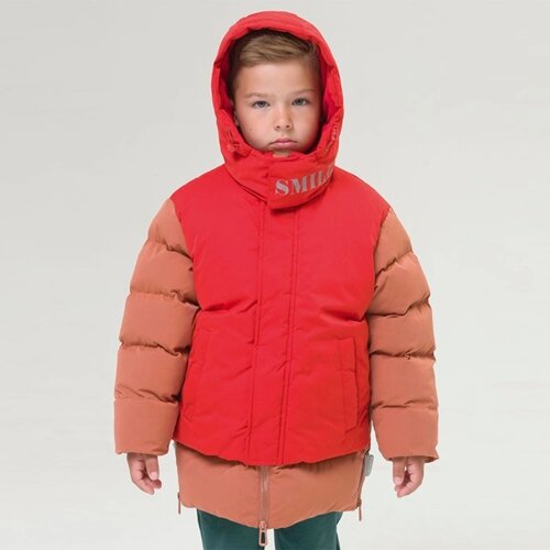 Куртка для мальчиков, рост 122 см, цвет красный