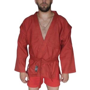 Куртка для самбо Atemi AX5, с поясом без подкладки, красная, плотность 550 г/м2, размер 56 1020318