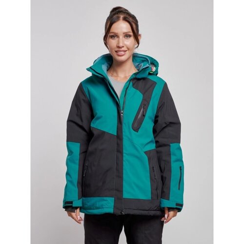 Куртка горнолыжная женская, размер 56, цвет тёмно-зелёный