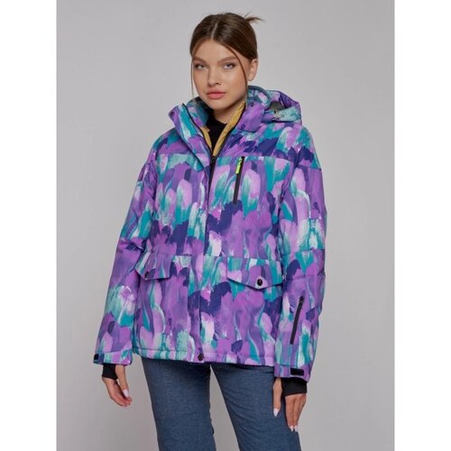 Куртка горнолыжная женская зимняя, размер 50, цвет фиолетовый