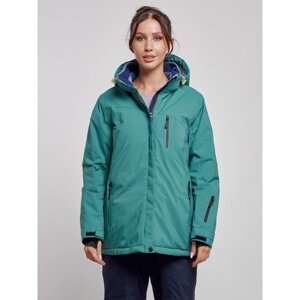 Куртка горнолыжная женская зимняя, размер 56, цвет зелёный