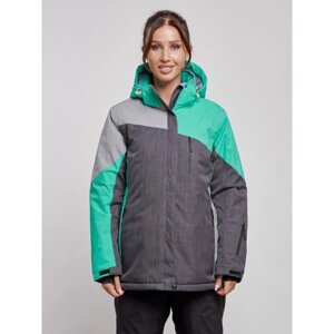 Куртка горнолыжная женская зимняя, размер 60, цвет зелёный