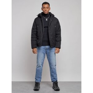 Куртка спортивная мужская зимняя, размер 60, цвет чёрный