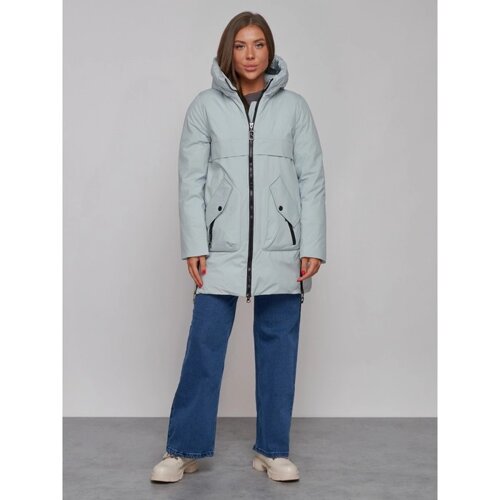 Куртка зимняя женская, размер 46, цвет бирюзовый