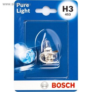 Лампа автомобильная Bosch, H3, 12 В, 55 Вт, 1987301006
