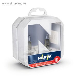 Лампа автомобильная Narva RP50 +50%H1, 12 В, 55 Вт, набор 2 шт, 48334 (пу. 2)