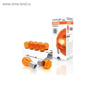 Лампа автомобильная osram 12 в, PY21W, BAU15s) оранжевая 7507