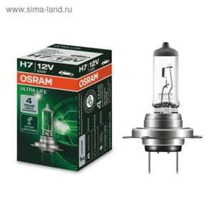 Лампа автомобильная Osram H7 Ultra Life 12V 55W, 64210ULT