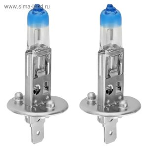 Лампа автомобильная VALEO Blue Effect, H1, 12 В, 55 Вт, набор 2 шт, 32604