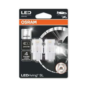 Лампа osram W21W 12 в, LED 2,0W 6000K cool white ledriving SL, блистер 2 шт 7505DWP-02B