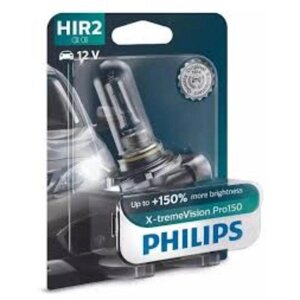 Лампа Philips HIR2 12 В, 55W (PX22d)150% света) X-treme Vision Pro150, блистер 1 шт, 9012XVPB1