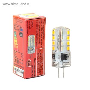 Лампа светодиодная Ecola Corn Micro, G4, 3 Вт, 2800 K, 320°40х15 мм