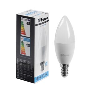 Лампа светодиодная FERON,11W) 230V E14 6400K с37, LB-770