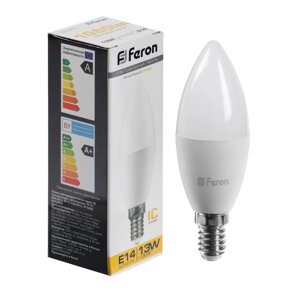 Лампа светодиодная FERON,13W) 230V E14 2700K с37, LB-970