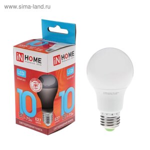 Лампа светодиодная IN HOME LED-A60-VC, е27, 10 вт, 230 в, 4000 к, 950 лм