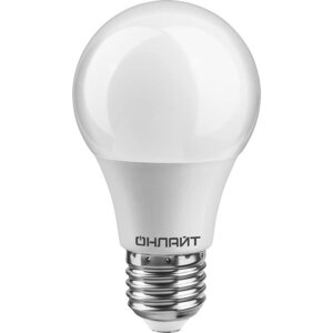 Лампа светодиодная "ОНЛАЙТ", E27, 12 Вт, 6500 К, 1050 Лм, грушевидная