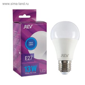 Лампа светодиодная REV LED, Е27, A60, 13 Вт, 6500 K, дневной свет