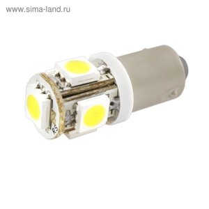 Лампа светодиодная Skyway T8.5 (T4), 12 В, 5 SMD диодов, с цоколем BA9S, S08201233