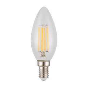 Лампа Voltega 8460, 5Вт, 9,8х10 см, E14, 400Лм, 2800К, цвет прозрачный