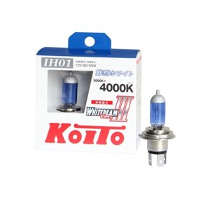 Лампа высокотемпературная Koito Whitebeam IH01 12V 60/55W (100/90W) 4000K, 2шт.