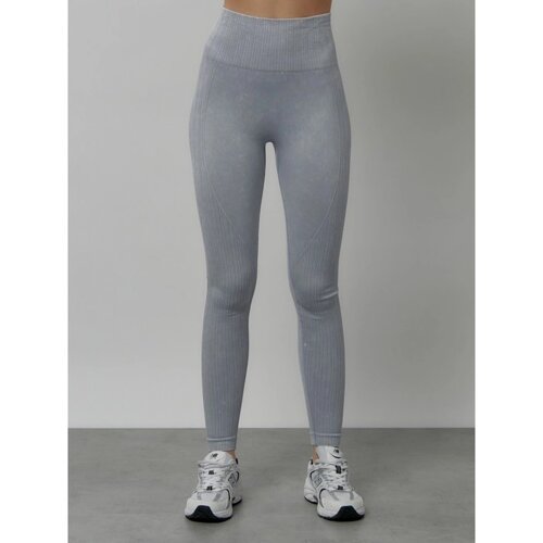 Легинсы для фитнеса женские, размер 44, цвет серый
