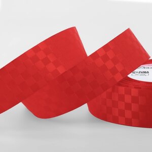 Лента декоративная «Квадраты», 25 мм 9,1 0,5 м, цвет красный
