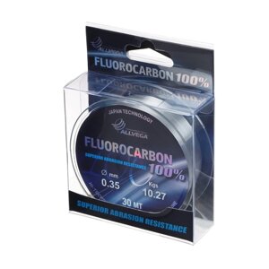 Леска монофильная ALLVEGA FX Fluorocarbon 100%диаметр 0.35 мм, тест 10.27 кг, 30 м, прозрачная