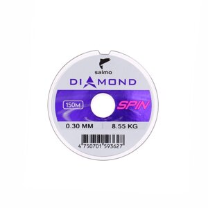 Леска монофильная Salmo Diamond SPIN, диаметр 0.3 мм, тест 8.55 кг, 150 м, светло-зелёная