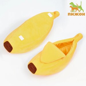 Лежанка-домик для животных "Банан", 40 х 15 х 10 см, жёлтый