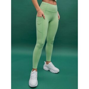 Лосины спортивные женские, размер XL, цвет зелёный