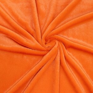 Лоскут «Мех» на трикотажной основе, 100 150 см, цвет оранжевый