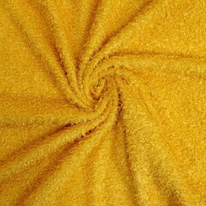 Лоскут «Мех» на трикотажной основе, кудрявый, 100150 см, цвет жёлтый