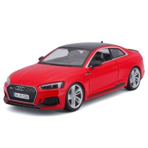 Машинка Bburago Audi Rs 5 Coupe, Die-Cast, 1:24, открывающиеся двери, цвет красный