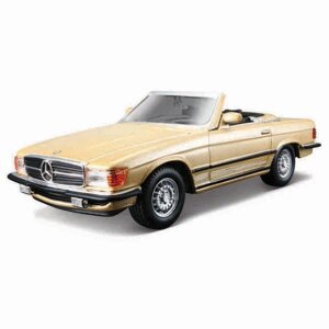 Машинка Bburago Mercedes-Benz 450 Sl (1977), Die-Cast, 1:32, цвет золотой