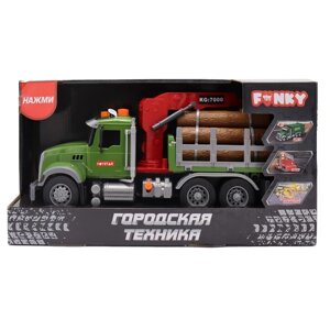 Машинка фрикционная Funky Toys «Городская техника. Грузовик», фрикционная грузовая машина, 37 см