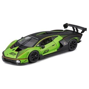 Машинка гоночная Bburago Lamborghini Essenza Scv12, Die-Cast, 1:24, цвет зелёный