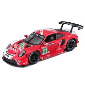 Машинка гоночная Bburago Porsche 911 Rsr Lm 2020, Die-Cast, 1:24, цвет красный