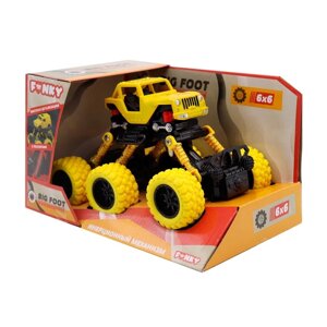 Машинка инерционная Funky Toys «Внедорожник», цвет жёлтый